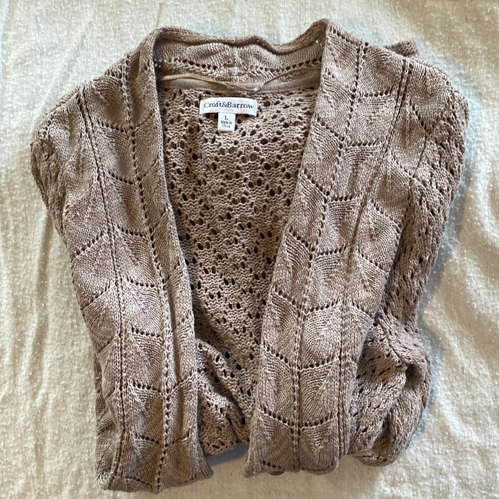 Croft&Barrow L Cardigan sweater Brown/Tan
